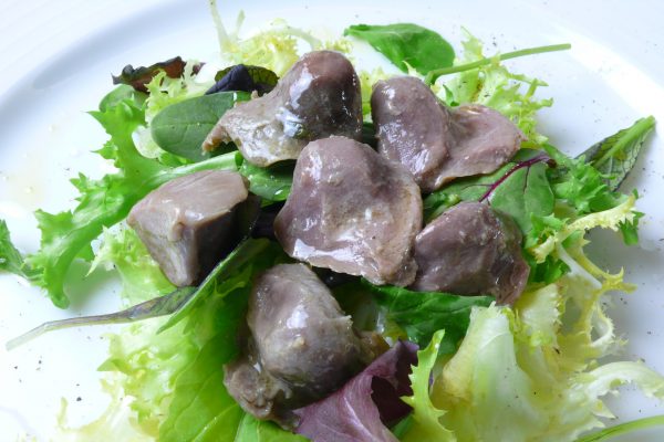 美桜鶏　砂肝のコンフィ (Gizzard Salad)